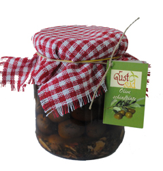 Olive schiacciate condite 500gr - prodotti tipici siciliani